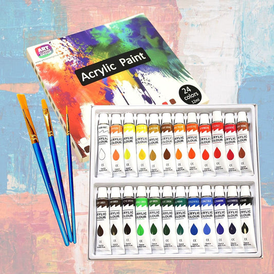 CanvixoArt Acrylic Paint Set – Professional Rich Pigment Colors for Canvas, Wood, Fabric, Rock & Craft Paintin